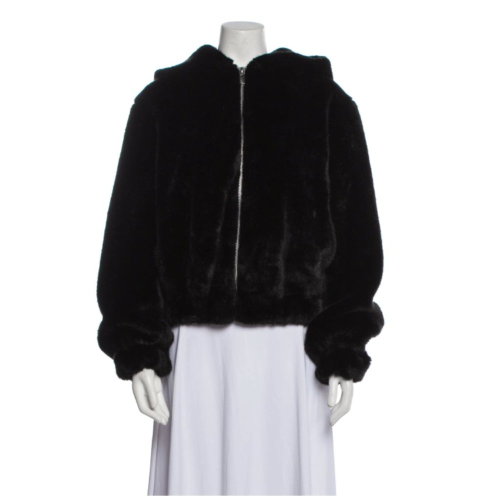 Helmut Lang Faux Fur Hoodie - Size S